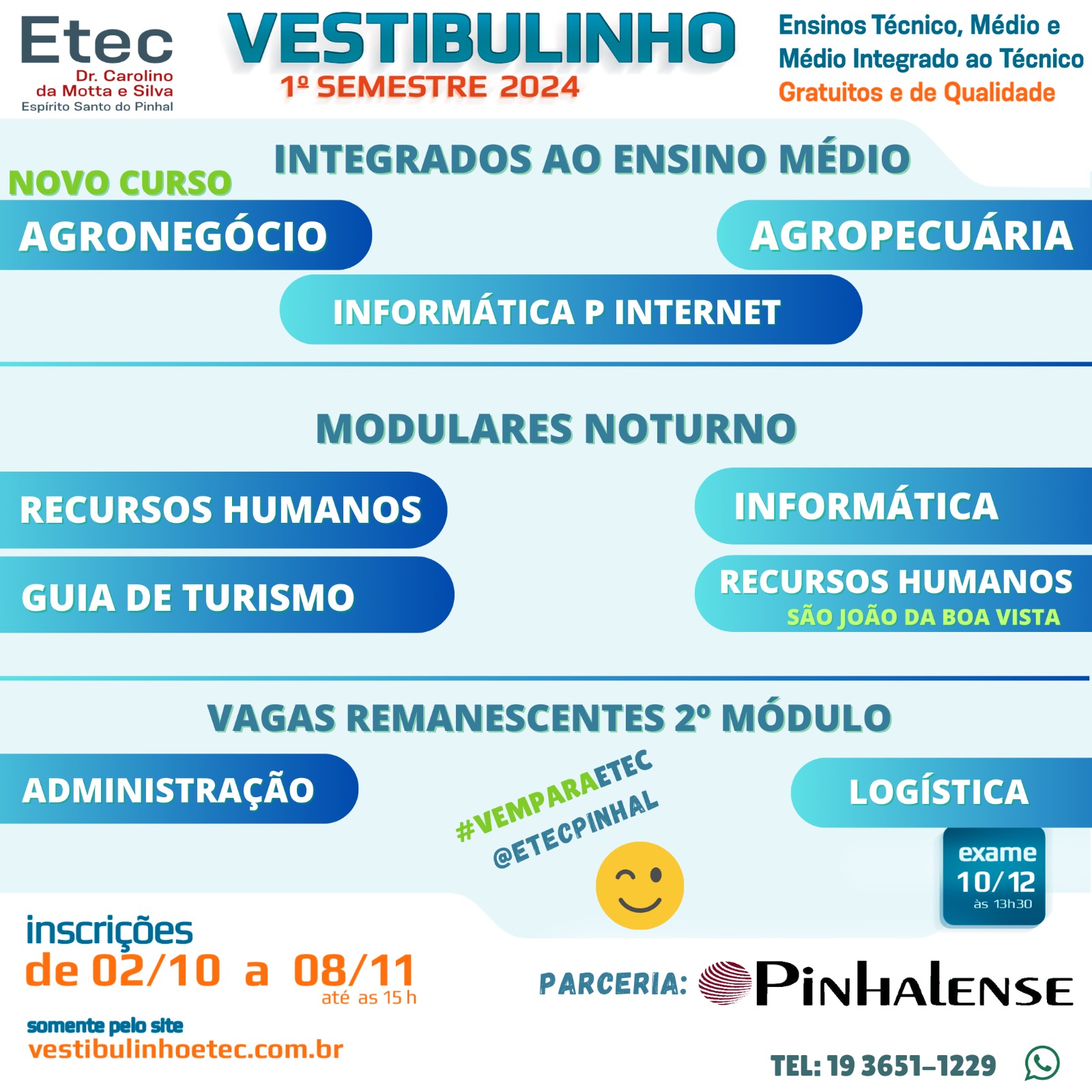 Vestibulinho ETEC – ETEC DR. CAROLINO DA MOTTA E SILVA